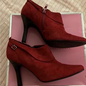 Red suede boot .a must see !